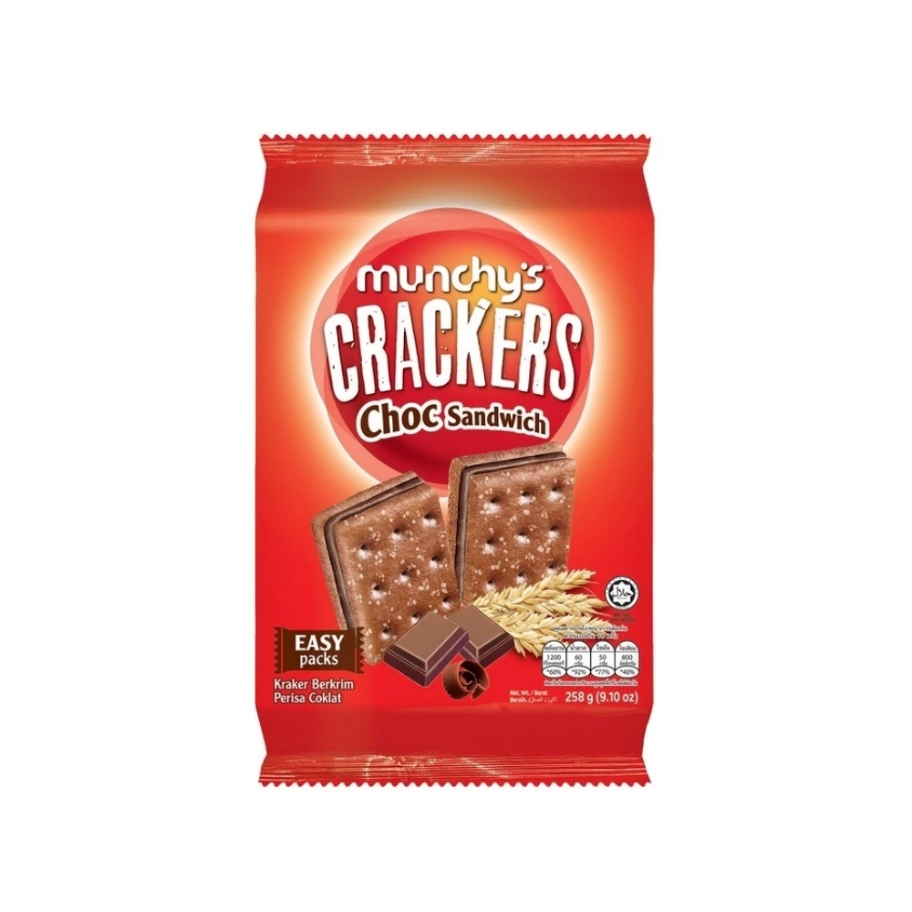 ECO (101) Munchy’s Chocolate Cream Sandwich Crackers 258g - Image 1