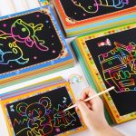 Colorful Magic Scratch Art Drawing Card with Stylus - Image 2