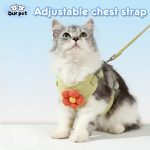 Breathable Lightweight Floral Pet Dog Harness and Leash