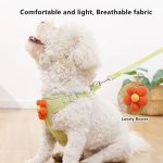 Breathable Lightweight Floral Pet Dog Harness and Leash - Image 2