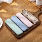 Wheat Straw Cutlery Set With Case - Image 2